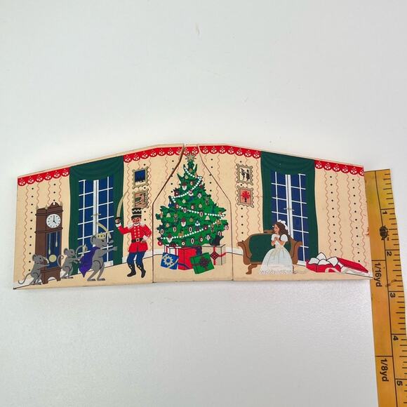 Vintage 1997 The Cat's Meow Nutcracker 3 Piece Wood Christmas Shelf Sitters - Picture 11 of 13
